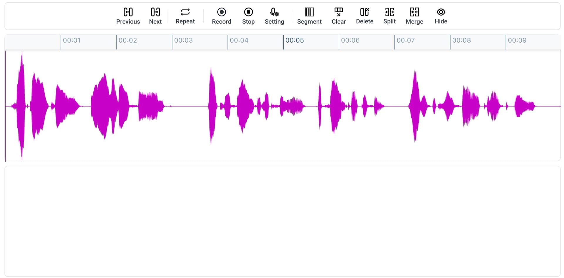 AiRepeater waveform visualization